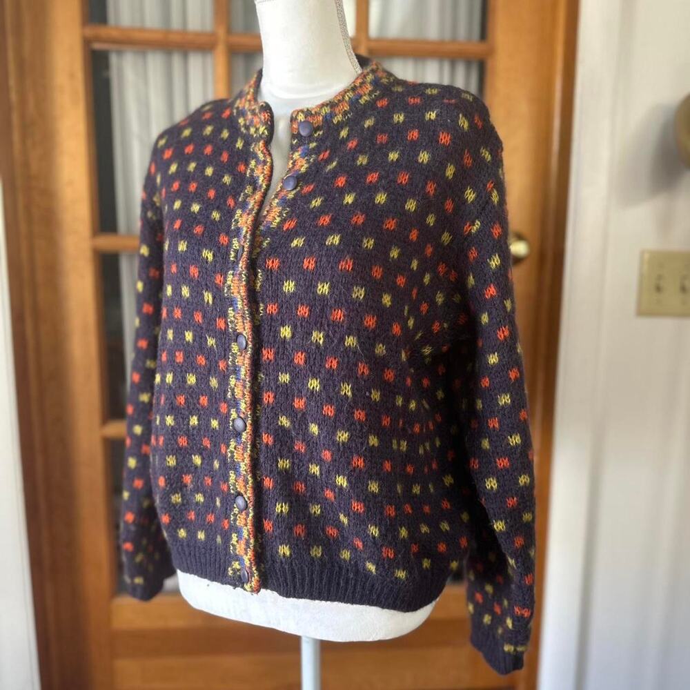Vintage eclectic multicolor cardigan made in italy United Colors of Benetton